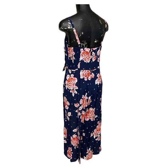 NEW Yumi Kim FLORAL AFFAIR NAVY PRETTY CHIC JUMPSUIT Size Large - Picture 7 of 10